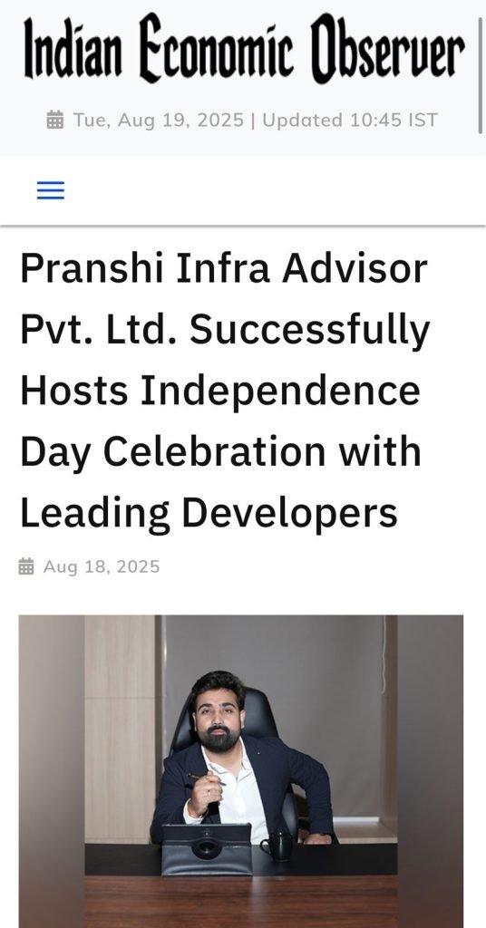 indian economic observer post Pranshi Infra Advisor PVT. LTD