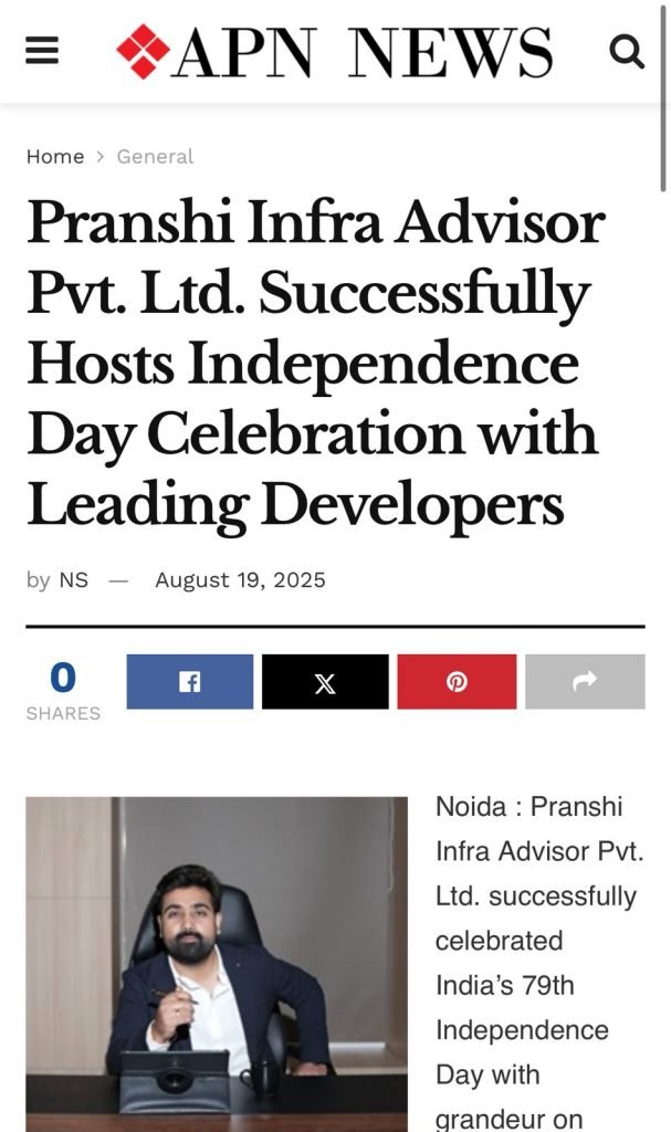 apn news post Pranshi infra advisor pvt. ltd.