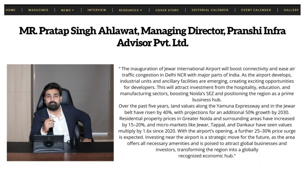 Best real estate article in noida